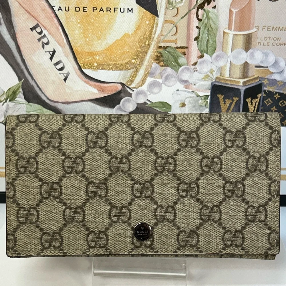 GUCCI GG Supreme Monogram Continental Wallet 😍🔥 - Picture 8 of 17